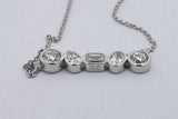 1.05cttw Lab Grown Diamond Pendant Necklace In 14k White Gold 3.09g Eb0826irxsa