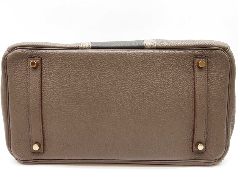 Hermes Club Birkin 35 Tri-color Leather Gold Hardware Handbag Do0825erxzde