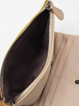 Bottega Veneta Duo Clutch In Lime Green & Beige Intrecciato Leather Fw0926lcrdu