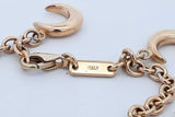 14k Yellow Gold Moon & Stars Charm Bracelet 6.6 Grams 7 Inch Eb0626rxzde