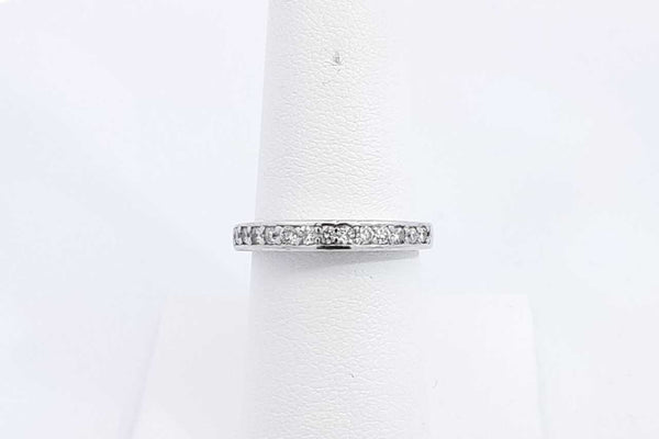 Approx. 0.39ctw Diamond Ring In 14k White Gold 2.92 Grams Size 7 Eb1124lersa