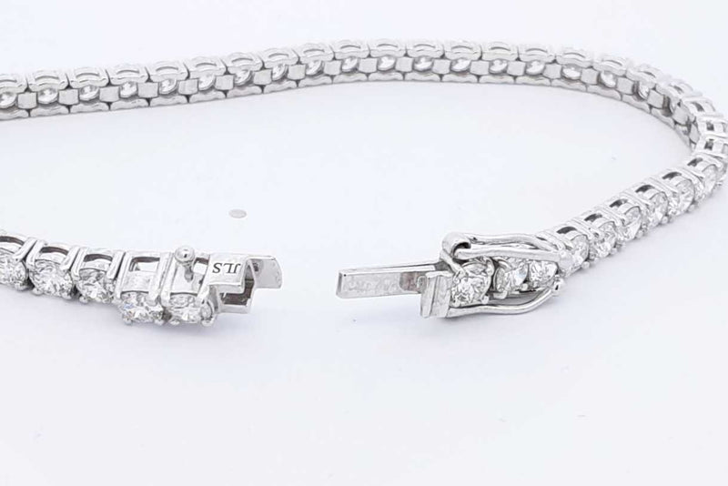 Approx. 8.1ctw Diamond Tennis Bracelet In 14k White Gold 13g 7 Inch Eb1024ccsxsa