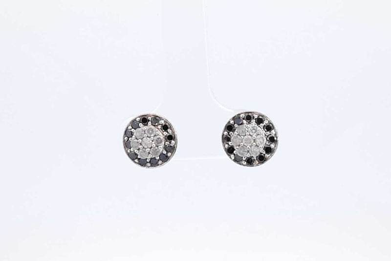 Diamond Stud Earrings In 10k White Gold 2 Grams Eb1224cpdu