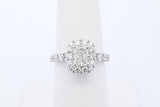 1.31cttw Diamond Ring In 14k White Gold 4.1 Grams Size 6.75 Eb0826lrxzde