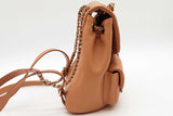 Chanel Dark Beige Quilted Caviar Duma Backpack Eb1026orxzde