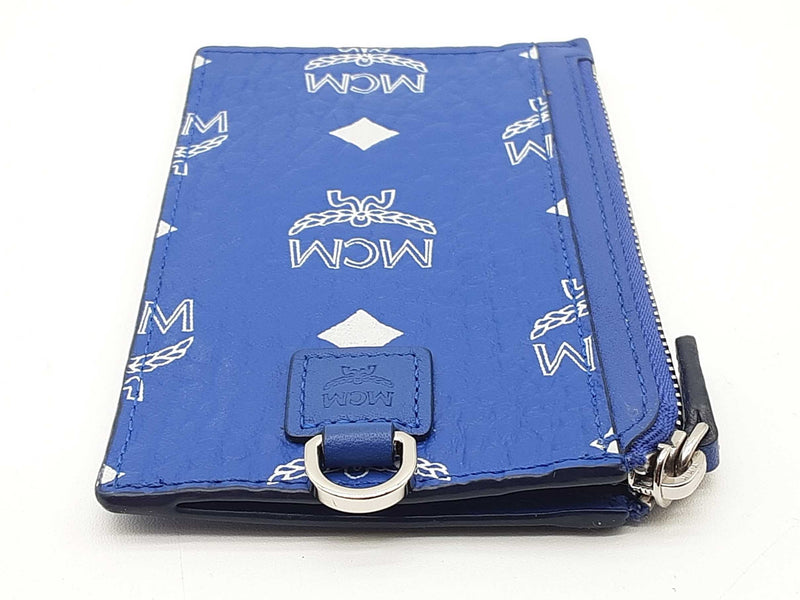 Mcm Aren Surf The Web Blue Visetos Card Holder Do0725crde