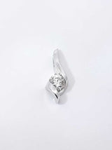 0.21 Cttw Diamond Twist Drop Pendant In 14k White Gold 1.1 Grams Fw0426lwrdu