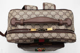 Gucci Ophidia Backpack In Beige & Ebony Gg Supreme Coated Canvas Fw0126erxdu