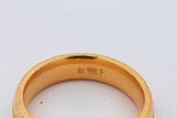 24k Yellow Gold Wedding Band 13.4 Grams Size 9 Eb0726lixzsa