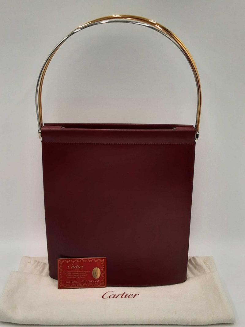 Cartier Trinity Handbag In Burgundy Leather Fw1224rxzdu