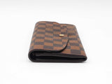 Louis Vuitton Emilie Wallet In Damier Ebene Coated Canvas Fw1025oxzdu