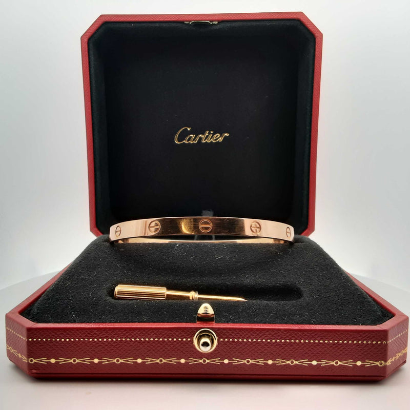 Cartier 18k Rose Gold Love Bracelet 39.8g 21 Lh0724plpwde