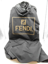 Fendi Roma Black Windbreaker Long Coat Jacket Do0326wxzde