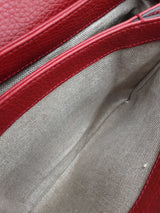 Gucci Interlocking G Red Leather Top Handle Bag Eb0726wxzdu