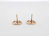 Gucci Running Gg Stud Earrings In 18k Yellow Gold 1.9 Grams Fw0925llzdu