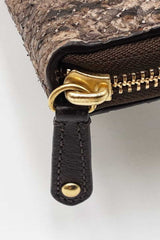 Coach Python-embossed Leather Wallet In Beige, Taupe, & Brown Fw1026lrdu