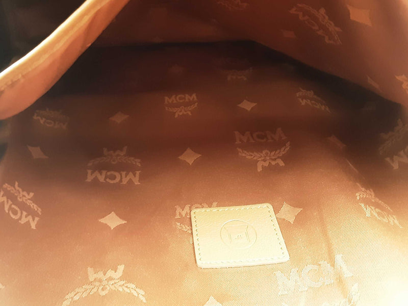 Mcm Stark Monogram Large Beige Backpack Aa0725orzsa