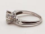 0.87 Cttw Natural Diamonds 14k White Gold 2.7g Ring Size 4.25 Do1125sxzde