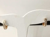 .032 Cttw Diamond Bangle Earrings 14k Yellow Gold 3.5 Grams Mk0426opzmia