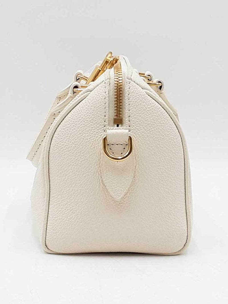 Louis Vuitton Speedy 20 In Latte & Candy Blue Giant Monogram Empreinte Leather