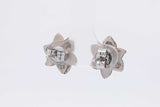 18k White Gold Flower Stud Earrings 3.8 Grams Eb1025lcxsa