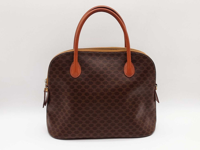Celine Macadam Brown Coated Canvas Handbag Sd0425oxzde