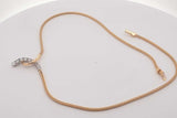 1.05cttw Diamond Necklace 18k Yellow Gold & Platinum Setting 15.4g Eb0126llxzsa