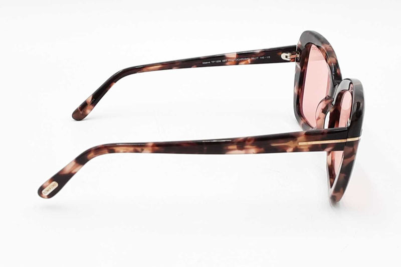 Tom Ford Maeve Photochromic Tortoise Sunglasses With Pink Lenses Eb1224lordu