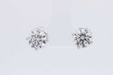 3.02cttw Diamond Stud Earrings In 14k White Gold 2.1 Grams Eb0426cxxzsa