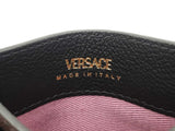 Versace La Medusa Card Holder Wallet In Black Leather Fw0925ezdu