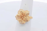 22k Yellow Gold Filigree Flower Ring 5.4 Grams Size 6.5 Eb1124wcrsa