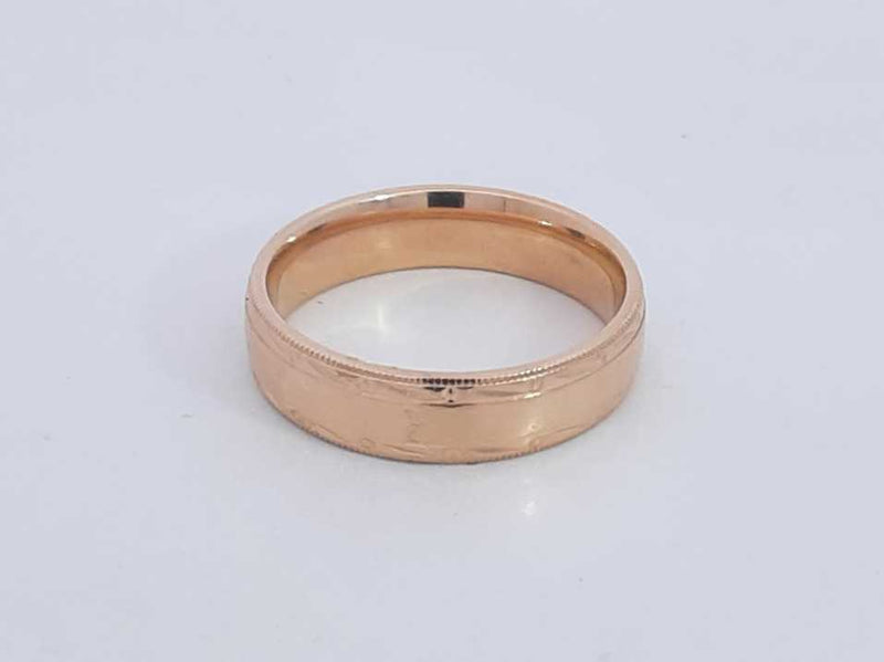 14k Yellow Gold 9.2 Grams Fancy Wedding Band Size 11.5 Aa0825wrzsa