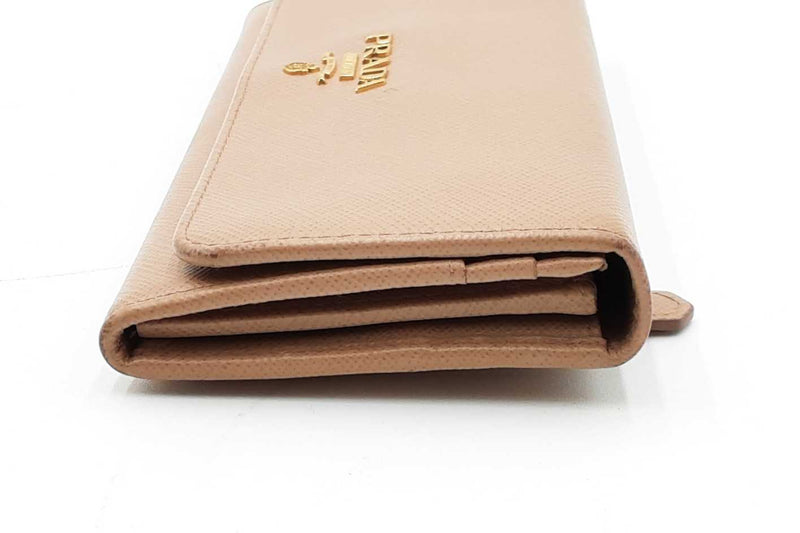 Prada Beige Saffiano Leather Continental Wallet Eb1124oxzdu