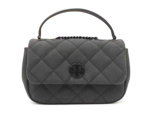 Tory Burch Willa Shoulder Bag In Matte Black Fw0925szdu
