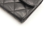Chanel Caviar Quilted Large Gusset Flap Wallet Black Aa0825ozxsa
