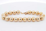 18k Yellow Gold Bead Bracelet 10.9 Grams 7 Inch Eb0226rxzsa