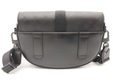 Mont Blanc 3.0 Lock Round Black Embossed Leather Messenger Bag Do0526oxzde