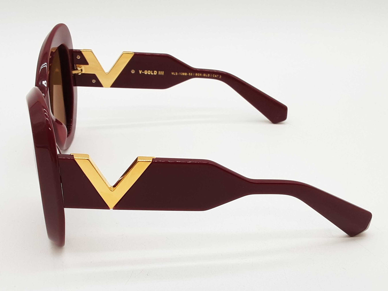 Valentino Garavani Bdx-gld/cat 3 V-gold Red Butterfly Sunglasses