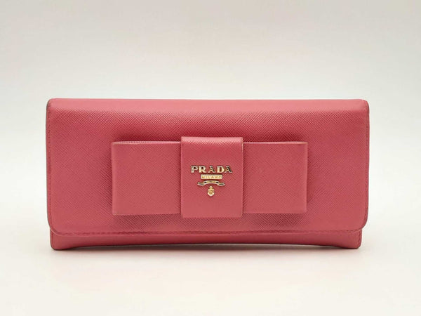 Prada Ribbon Saffiano Leather Long Wallet On Chain Fw0125lrxsa