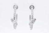 1.42cttw Lab Grown Diamond Hoop Earrings In 14k White Gold 4 Grams Eb0826scrsa