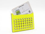 Christian Louboutin Kios Wallet In Neon Yellow Spiked Leather Fw0726oordu