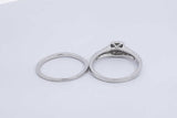 0.76cttw Diamond Wedding Set In 14k White Gold 5.6 Grams Size 8.5 Eb1225woxdu