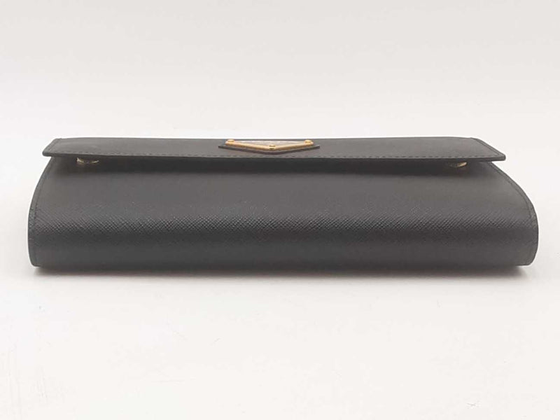 Prada Saffiano Clutch And Crossbody Bag Black Aa0825wzxsa
