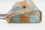 Chanel Pvc Beige & Blue Patchwork Flap Bag Eb0626cxzsa