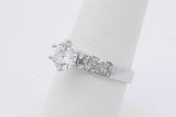 1.0ctw Center Round Diamond Ring 14k White Gold 2.5 Grams Size 6.5 Eb0325lcxzsa