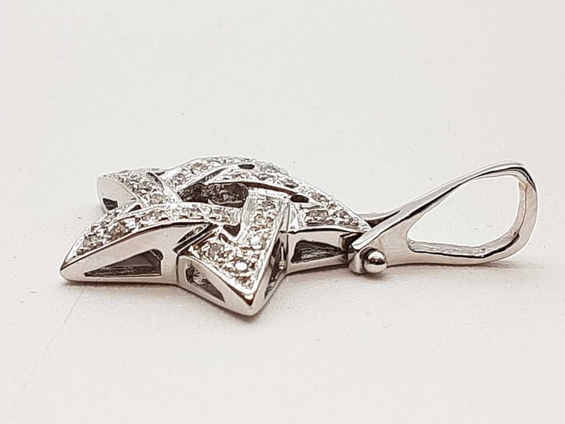 0.30 Cttw Diamonds 14k White Gold 5.4g Star Pendant Do0825lrxde