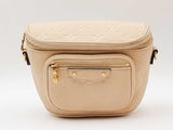 Louis Vuitton Mini Bum Bag In Crème Monogram Empreinte Leather Fw0926loxzdu