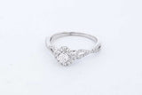 0.27cttw Diamond Ring In 10k White Gold 2.1 Grams Size 7 Eb0426lxzde