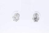 0.66cttw Diamond Stud Earrings In 18k White Gold 1 Gram Eb0726worde