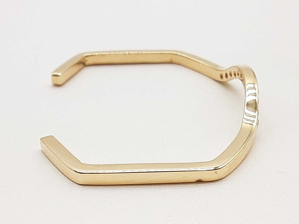 0.20 Cttw Diamonds 14k Yellow Gold 12.5g Geometric Cuff Bracelet 5.5 In Do0525rxzde